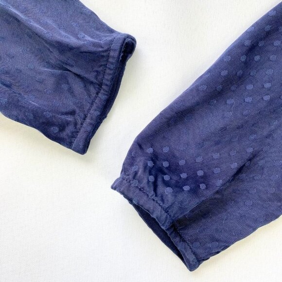 Aritzia Blue Long Sleeve Wrap Cocktail Dress - Picture 10 of 12